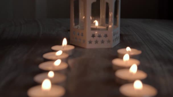 Row Candles Candle Lantern — ストック動画