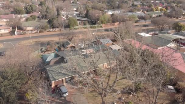 Aerial Shot Revealing House Winter South Africa — Stockvideo