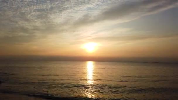 Beautiful Sunrise Calm Sea — Video Stock