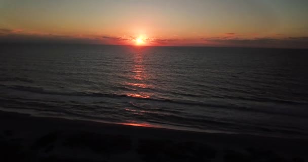Aerial Drone Shot Sun Setting Gulf Mexico Shot Captiva Island — Stockvideo