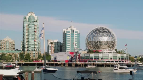 Vancouver Science World Downtown Building Architecture Real Estate — 图库视频影像