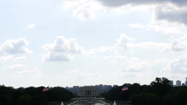 Vue Mémorial Lincoln Depuis Mémorial Seconde Guerre Mondiale — Video