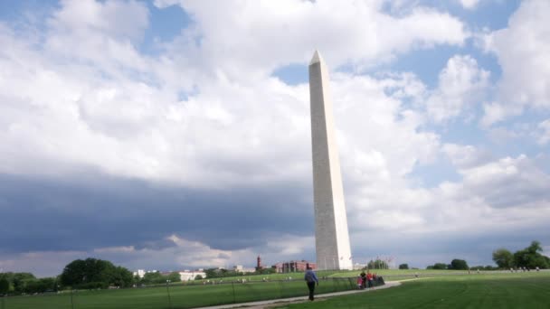 Wide Shots Washington Monument Located Washington Usa — 图库视频影像