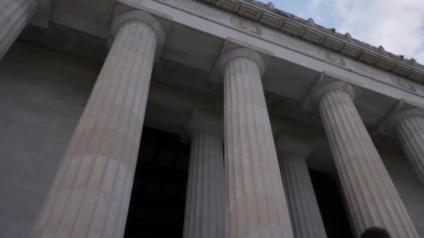 Великий Стовпчик Меморіалу Лінкольна Вашингтоні — стокове відео