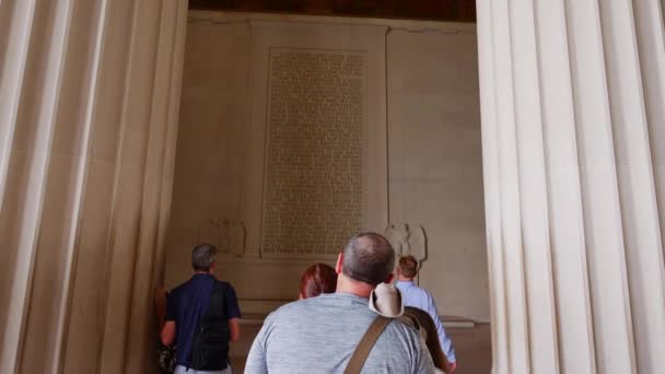 Great Column Views Lincoln Memorial Washington — Wideo stockowe