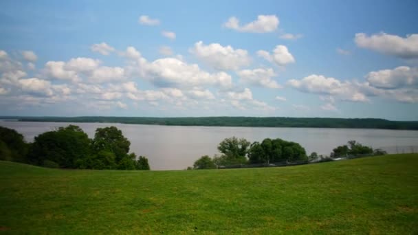 Kilátás Potomac Folyóra Mount Vagy Mount Vernon Hátsó Verandájáról Más — Stock videók