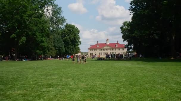 Vista Frente Mansão Mount Vernon Também Conhecida Como Histórica Casa — Vídeo de Stock