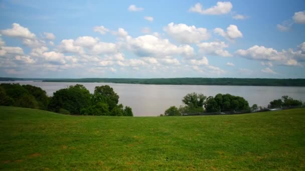 View Potomac River Back Porch Mount Vernon Also Known Historic — ストック動画