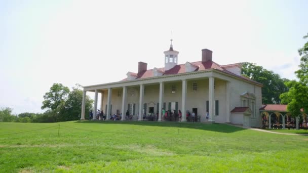 Widok Tylną Werandę Rezydencji Mount Lub Vernon Znany Również Jako — Wideo stockowe