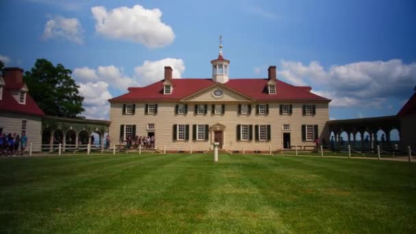 View Front Mansion Mount Vernon Also Known Historic George Washingtons — Stock videók