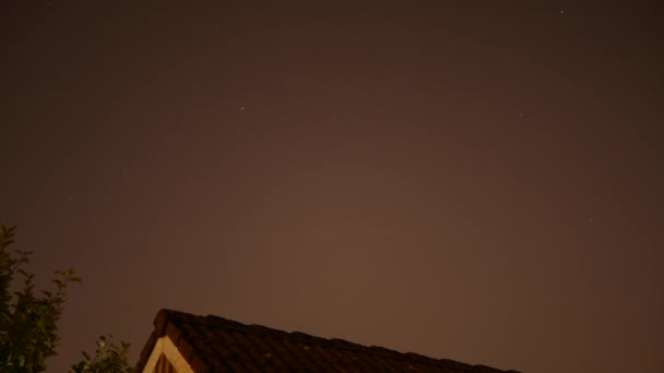 Timelapse Stars Moving Roof — ストック動画