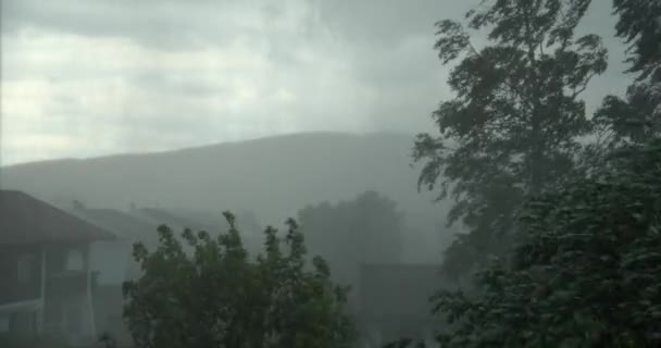 Extreme Weather Situation Bavaria Heavy Winds Rain Hail — Vídeo de Stock