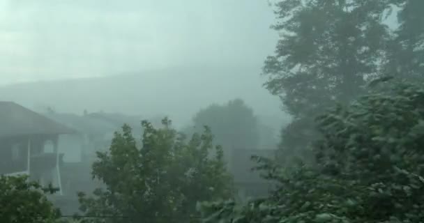 Extreme Storm Clearing Slowly Revealing Sky Back — Stok video