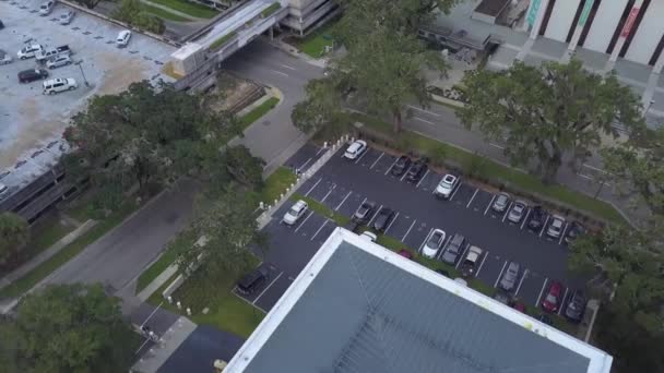 Reveal Shot Aerial View Passes Florida Supreme Court Building Eagle — 图库视频影像