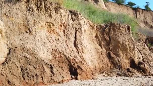 Landslide Slopes Seashore — Wideo stockowe