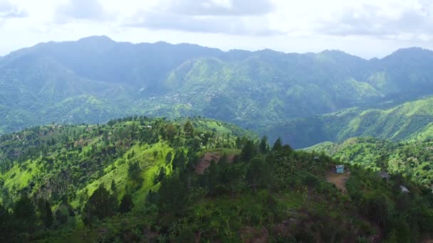 Aerial View Blue Mountains Jamaica Looking Portland Parish Saint Thomas — Stock videók