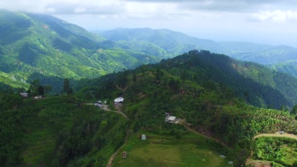 Aerial View Blue Mountains Jamaica Looking Portland Parish Saint Thomas — Stockvideo