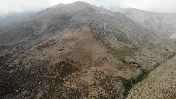 Letecký Dron Pohybuje Hoře Cordillera Los Andes — Stock video