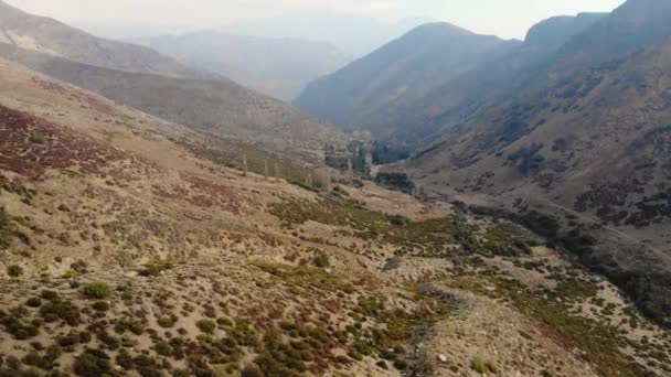 Flying Valley Cloudy Day Cordillera Los Andes — Vídeos de Stock