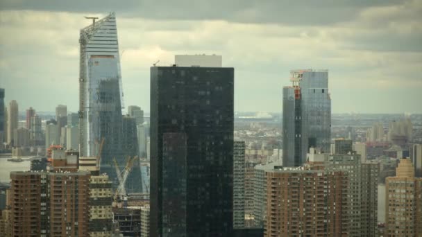 Time Lapse Buildings Lower Manhattan You Can See Construction Crews — Vídeo de Stock