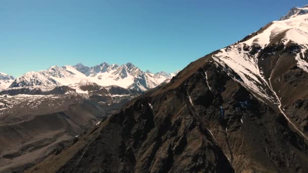 Aerial Shot Closing Mountain Peak Andes Range Background Crispy Clear — 图库视频影像