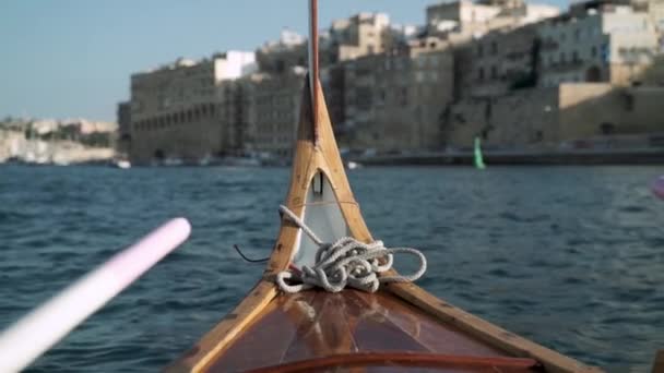 Sailing Gondola Three Cities Malta Capital Valletta — Wideo stockowe