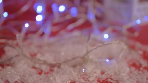 Christmas Lights Background Red Background — Stok video
