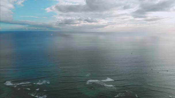 Filmato Aereo Del Drone Honolulu Hawaii Bellissimi Immobili Edifici Città — Video Stock