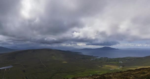 Time Lapse Cloudy Mountains Hills Wild Atlantic Way Ireland — Stock Video