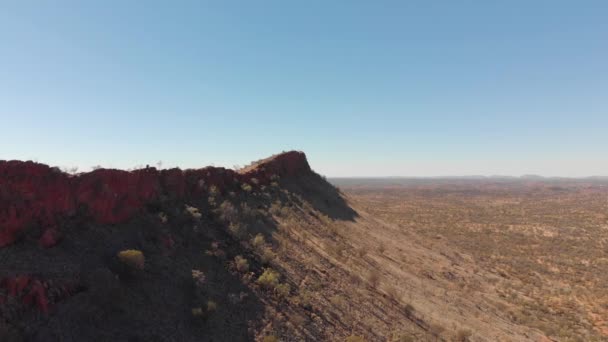 Rising Εναέρια Drone Shot Bushland Euro Ridge Κεντρική Αυστραλία — Αρχείο Βίντεο