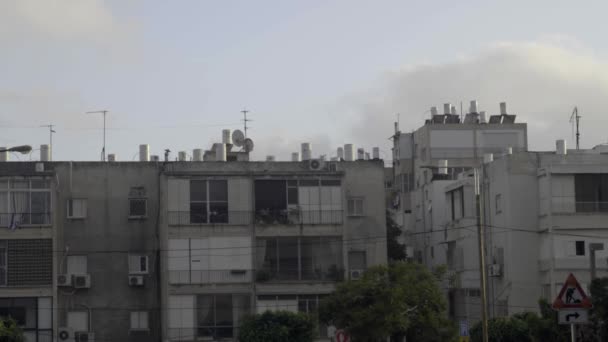 Typisches Gebäude Der Stadt Tel Aviv Israel Sommer — Stockvideo