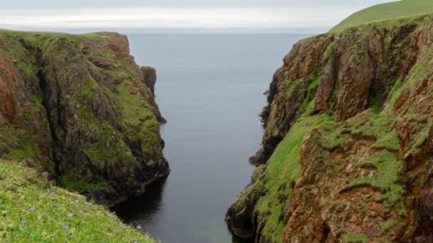 Tilt Time Lapse Coastal Erosion Scottish Highlands — Stockvideo