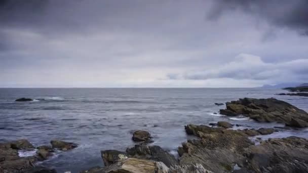 Time Lapse Sea Rock Cliffs Achill Island Wild Atlantic Way — Vídeos de Stock