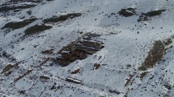 1920 Genola Utah Güney Ucunda Bir Dağın Yamacına Inşa Edilen — Stok video