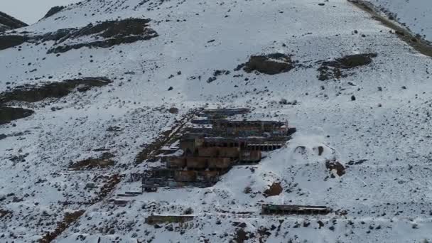 1920 Genola Utah Güney Ucunda Bir Dağın Yamacına Inşa Edilen — Stok video