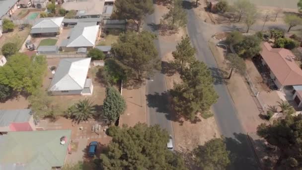 Aerial Shot Car Drving Residential Suburb — 비디오