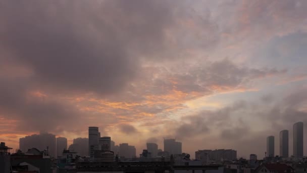 Sunrise Time Lapse Binh Thanh District Chi Minh City Vietnam — Wideo stockowe