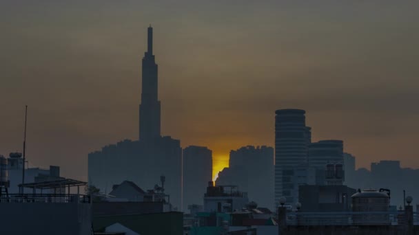 Sunrise Time Lapse Binh Thanh District Chi Minh City Vietnam — Vídeos de Stock