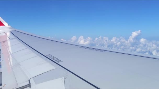 Beautiful Scenery Shot Out Plane Window Alternate Angle — Video