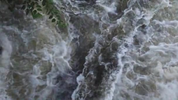 Slow Motion Fast Water Stream River Stream — ストック動画