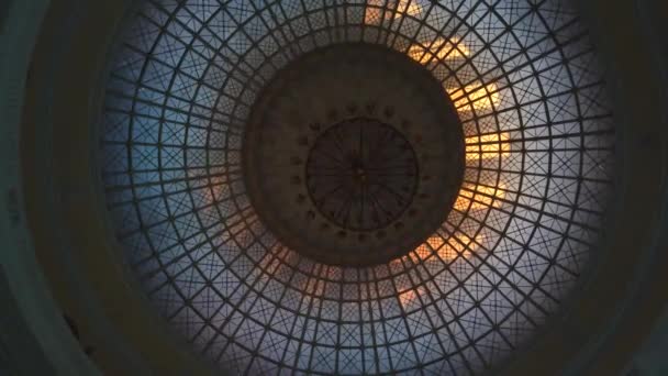 Beautiful Glass Ceiling Railway Station — Video Stock