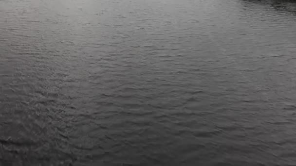 Dramatic Tilt Drone Flies Dark Loch Ness Scotland Aerial — Vídeo de stock