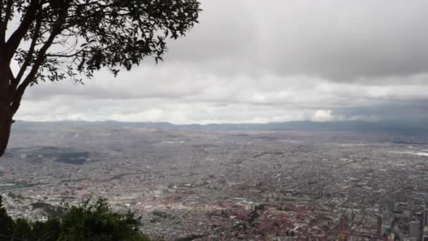 Panoramic Bogota Viewpoint Guadalupe Hill – Stock-video