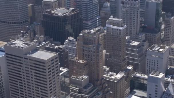 Handheld Shot Manhattan Rockfeller Center Observation Deck — 图库视频影像