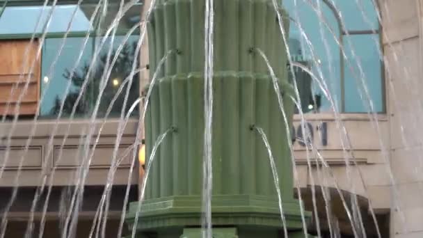 Water Going Many Directions Same Time Fountain You Can See — Wideo stockowe