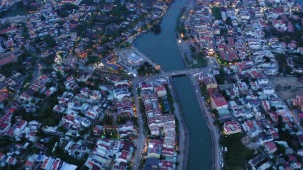 Aerial View Hoi City Vietnam — Video Stock