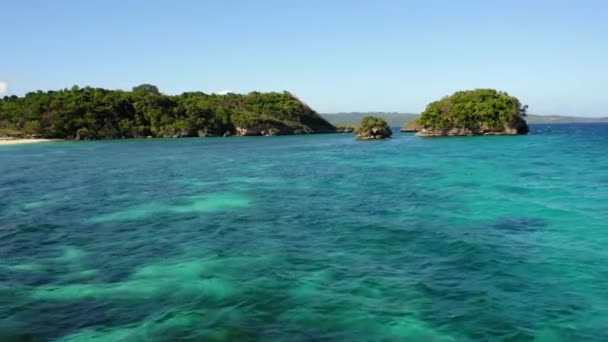 Θέα Υψηλής Γωνίας Προς Την Παραλία Ilig Iligan Boracay Φιλιππίνες — Αρχείο Βίντεο