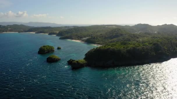 High Angle View Ilig Iligan Beach Full Island Boracay Philippines — Video