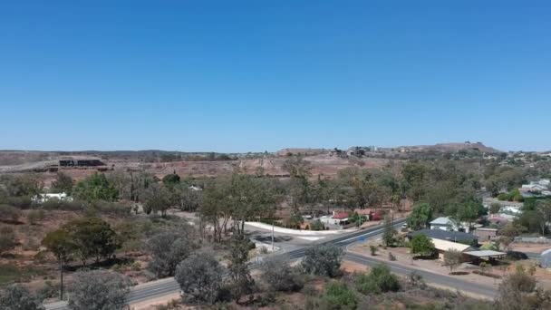 Rising Broken Hill First Heritage Listed City Australian Outback — Stock video