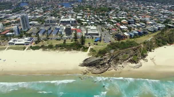 Miami Beautiful Gold Coast Australia Panning Left North Burleigh Beach — Stok video